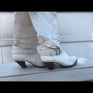 White vintage cowboy boots